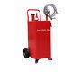 Portable Gas Fuel Diesel Caddy Transfer Tank Container With Rotary Pump 30 Gallon