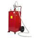 Protable 30 Gas Transfer Caddy Oil Fuel Diesel Tank Dispenser With Rotary Pump