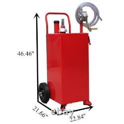 Protable 30 Gas Transfer Caddy Oil Fuel Diesel Tank Dispenser with Rotary Pump