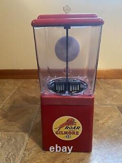 Roar with Gilmore gas pump- Bubblegum Machine-25 cents-A & A brand-withkey