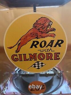 Roar with Gilmore gas pump- Bubblegum Machine-25 cents-A & A brand-withkey