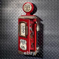 Route 66 Gas Pump Big Boy Toy Key Cabinet, 19 Inch, Full Color