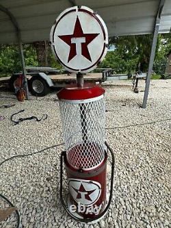 TEXACO Gas Pump Metal Art less than 40 Tall from Mexico Man Cave Decor