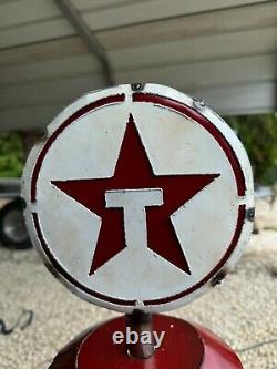 TEXACO Gas Pump Metal Art less than 40 Tall from Mexico Man Cave Decor