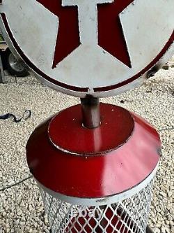 TEXACO Gas Pump Metal Art less than 40 Tall from Mexico Man Cave Decor