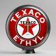 Texaco Ethyl Gas Pump Globe 13.5 In Unpainted Steel Body (g194) Us Ships Free