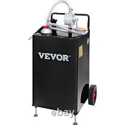 VEVOR 30 Gallon Gas Caddy Fuel Diesel Oil Transfer Tank, 2 Wheels Portable Pump