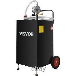 VEVOR 30/Gallon Gas Caddy Fuel Diesel Oil Transfer Tank, 2 Wheels Portable, Pump