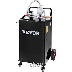 VEVOR 35 Gallon Fuel Gas Caddy Diesel Oil Transfer Tank, 4 Wheels Portable, Pump