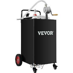 VEVOR 35 Gallon Fuel Gas Caddy Diesel Oil Transfer Tank, 4 Wheels Portable, Pump
