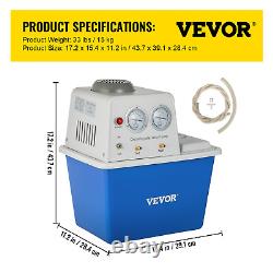 VEVOR Lab Multi-Purpose Water Circulating Vacuum Pump, 15L, with 2 Off-Gas Taps, S