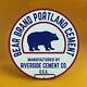 Vintage Bear Brand Portland Cement Usa Porcelain Sign Gas Station Pump Motor Oil