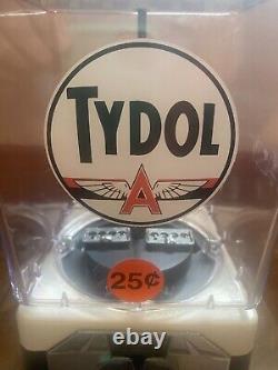 Vintage TYDOL gas pump- Bubblegum Machine-25 cents-A & A brand-works + key