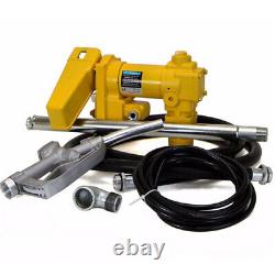 Yellow 12V Gas Pump Assemble Kit Explosion-Proof Ideal for Fuel Transfer